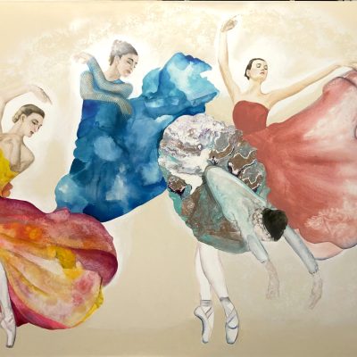 Ballet. acrilico sobre tela. 220 x 140 cm