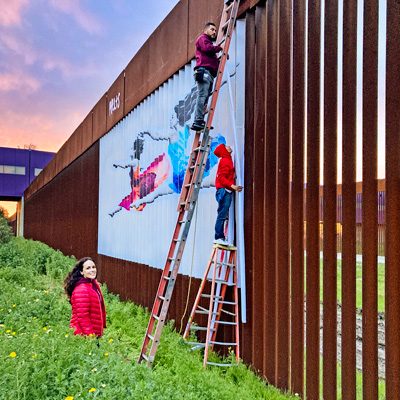 Intervención el muro fronterizo